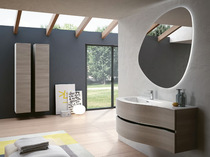 MOON 04 - Wall-mounted vanity unit with cabinets _ BMT