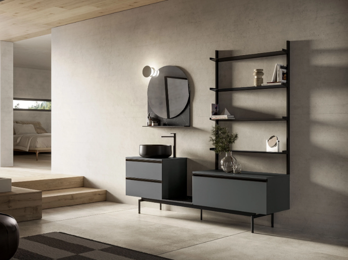 DEEP COMP. 9 - Single vanity unit with drawers _ Birex