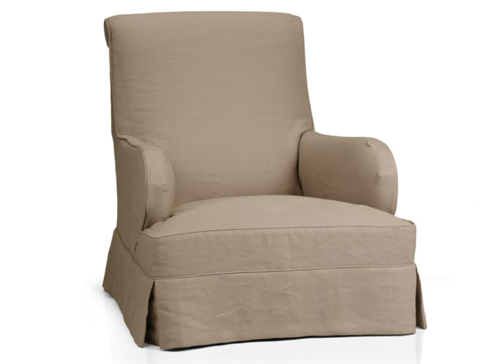 JULIETTE - Linen armchair with armrests _ Blasco