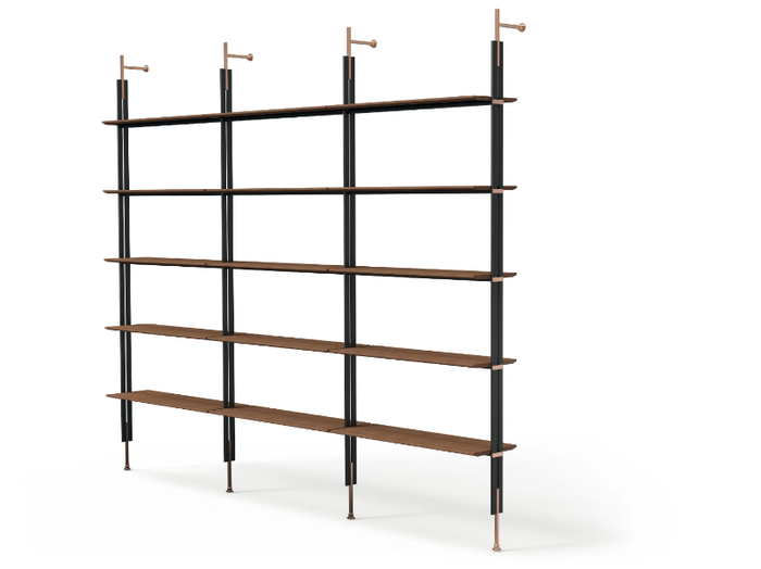 ROLL - Wall-mounted sectional wooden bookcase _ Bonaldo