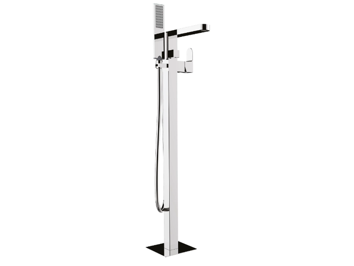 GILLO - Floor standing chromed brass bathtub mixer _ Bossini