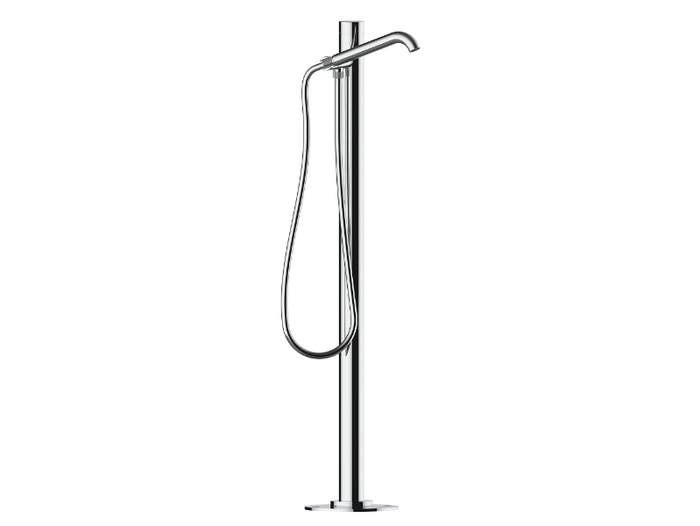 NOBU - INOX AISI 316L - Floor standing stainless steel bathtub mixer _ Bossini