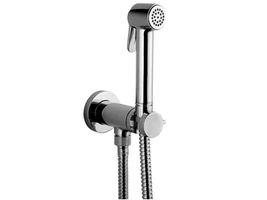 Paloma Brass Stop Valve Set - Contemporary style handshower with bracket _ Bossini