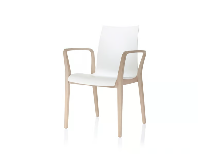 FINA WOOD - Chair with armrests _ Brunner