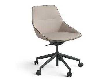 RAY SOFT - Swivel chair with 5-spoke base with castors _ Brunner