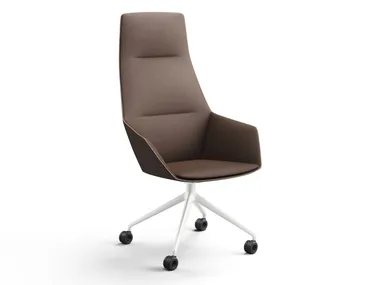 RAY SOFT - Trestle-based fabric executive chair with armrests _ Brunner