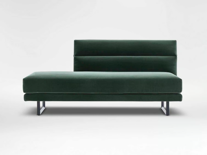 AMOR - Upholstered velvet bench with back _ CAMERICH