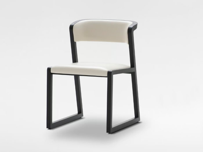 MING - Chair with oak structure and leather upholstery _ CAMERICH