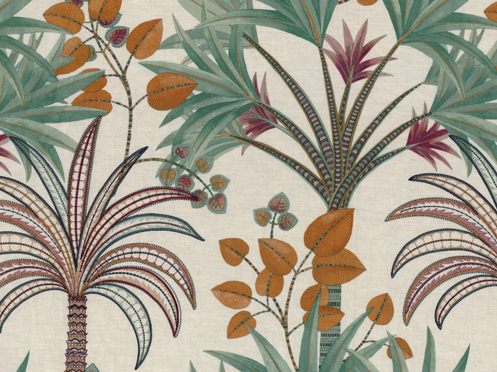 BAGARADE - Embroidered fabric with floral pattern _ CASAMANCE