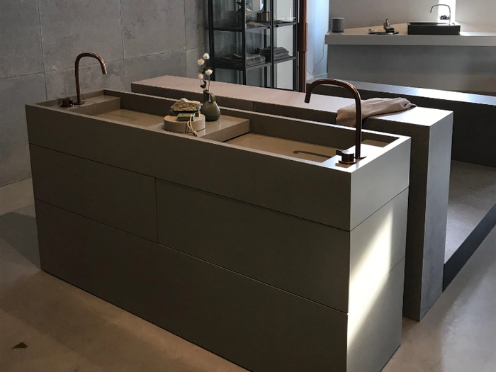 PB BASIN - 180 - Double freestanding washbasin with drawers _ COCOON