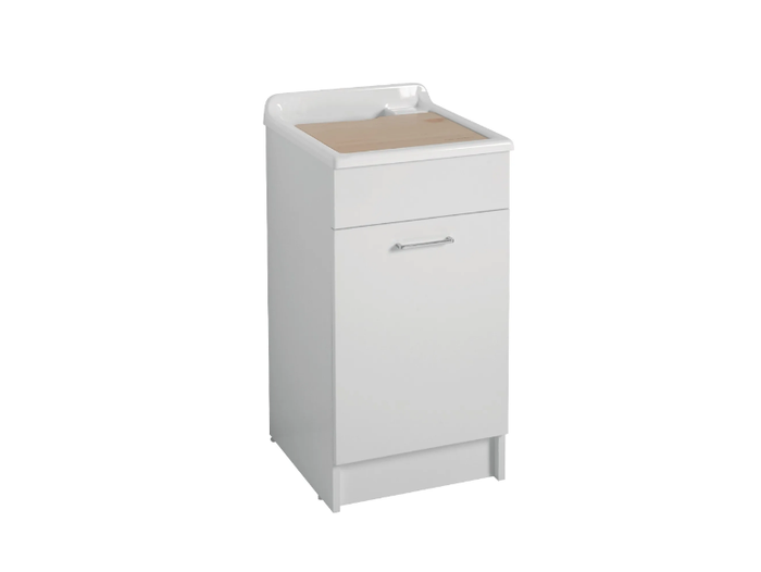 JOLLY WASH - Chipboard laundry room cabinet with laundry container _ COLAVENE