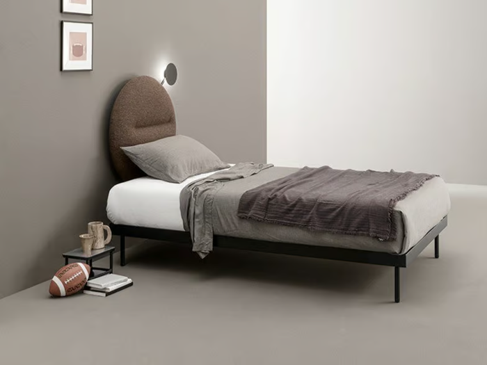 BISHAPE - Fabric bed with upholstered headboard _ Caccaro