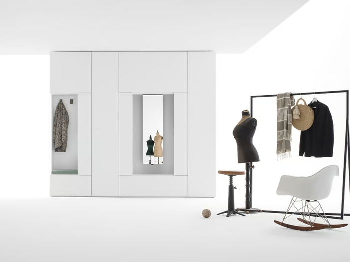 ROOMY - Sectional mirrored wardrobe _ Caccaro