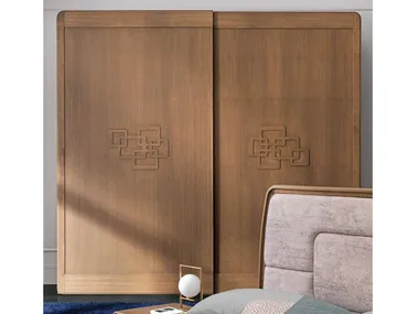 AMARCORD NIGHT - Wooden wardrobe with sliding doors _ Cantiero