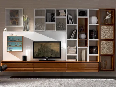 ELETTRA DAY - Sectional solid wood storage wall _ Cantiero