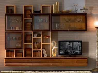 ELETTRA DAY - Sectional solid wood storage wall _ Cantiero