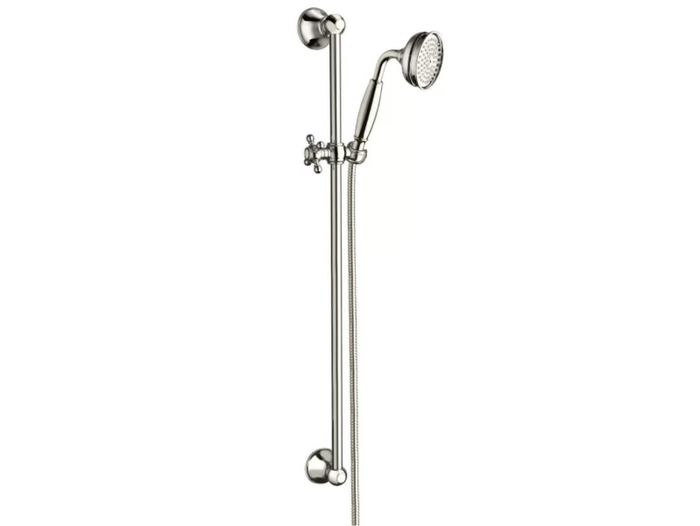 COLONIAL H90/H60 - Brass shower wallbar with hand shower and hose _ Carimali