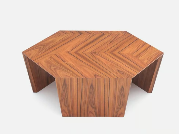 CARTAGINE - Hexagonal wooden coffee table _ Casa