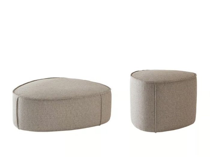 FRANCIS - Upholstered fabric pouf with removable lining _ Casamilano