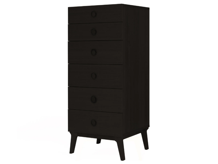 VALENTINE - Black stain chest of drawers _ Case