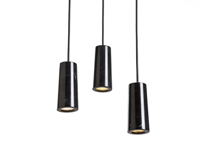 CORE - LED dimmable Nero Marquina marble pendant lamp _ Case