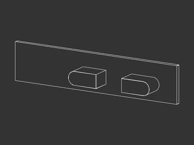 SIXTY 45 - Wall mounted set of 2 shut-off valves _ Ceadesign