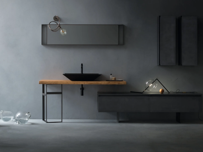 EDEN - Single solid wood washbasin countertop _ Cerasa