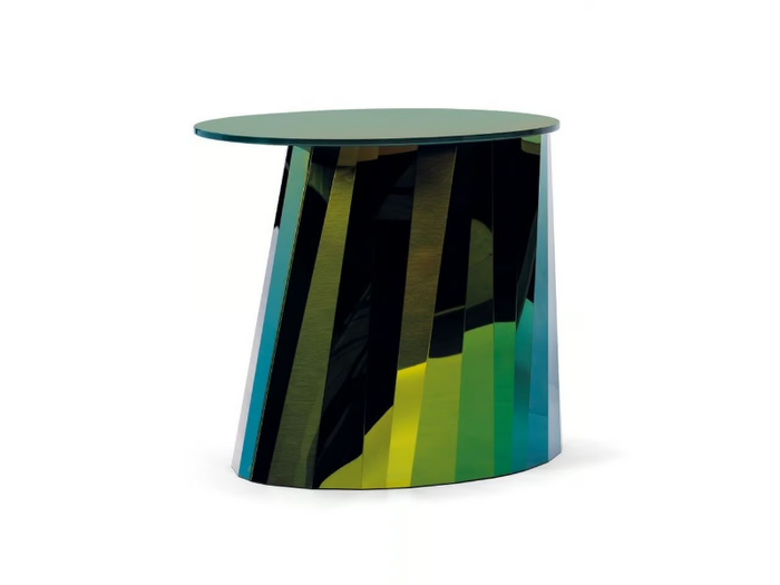 PLI LOW - Low crystal and steel side table _ ClassiCon