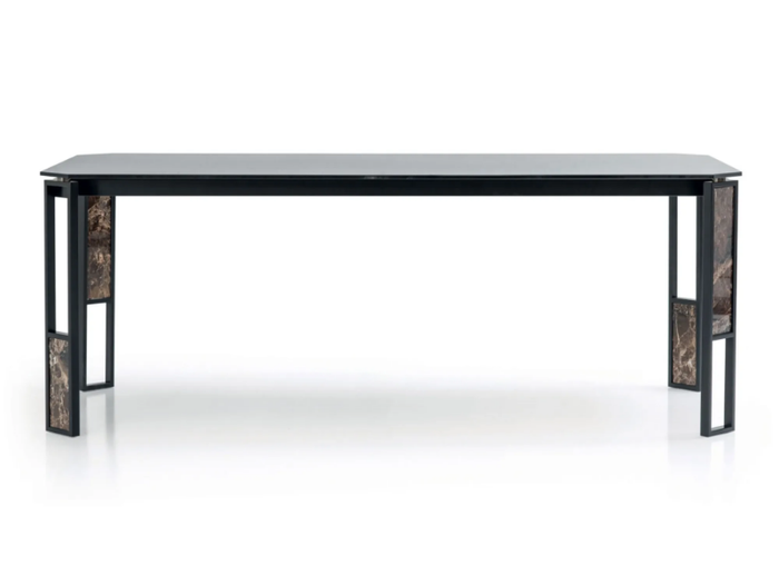 LINK - Rectangular table with glass top _ CorteZari