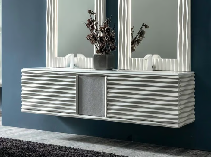 EBON - Double wall-mounted vanity unit _ CorteZari