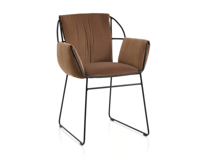 EMMA P SOFT - Fabric chair with armrests _ Crassevig