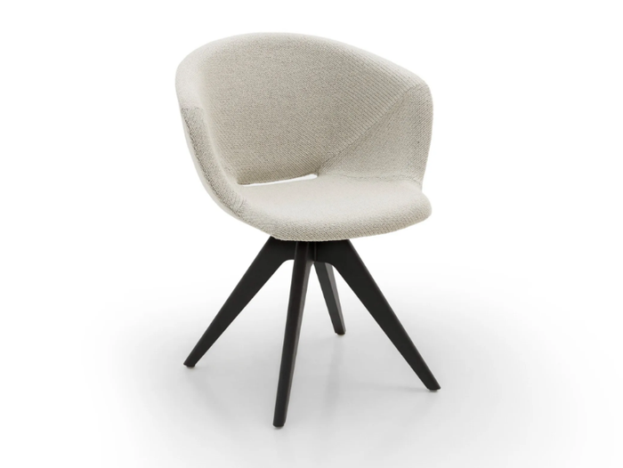 TUSCA P/WP - Trestle-based fabric chair with armrests _ Crassevig