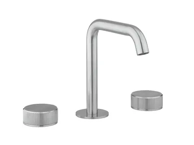 3ONE6 - Countertop 3 hole washbasin tap with individual rosettes _ Crosswater