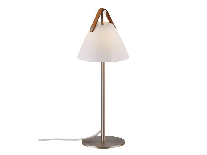 STRAP - Opal glass and leather table lamp _ DFTP