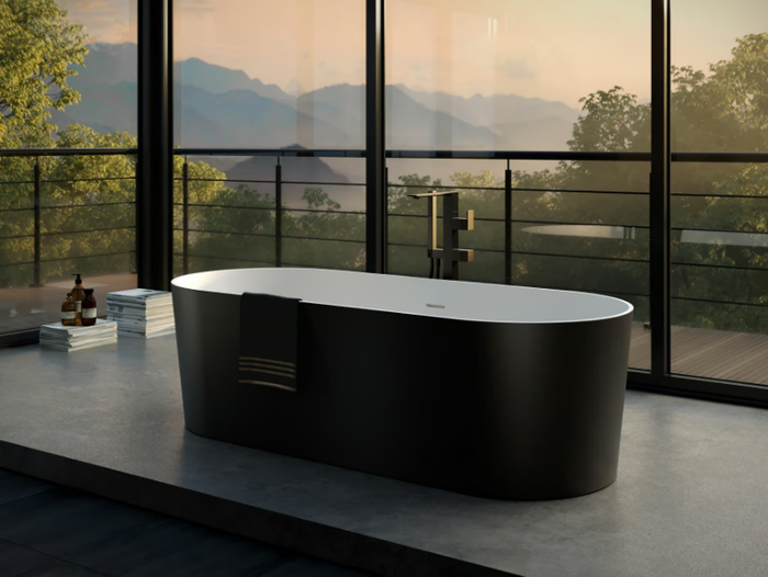 DELUXE - Freestanding oval Aquatek bathtub _ DISENIA