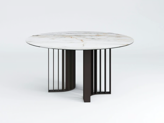 JOPLIN - Round ceramic dining table _ DRESSY