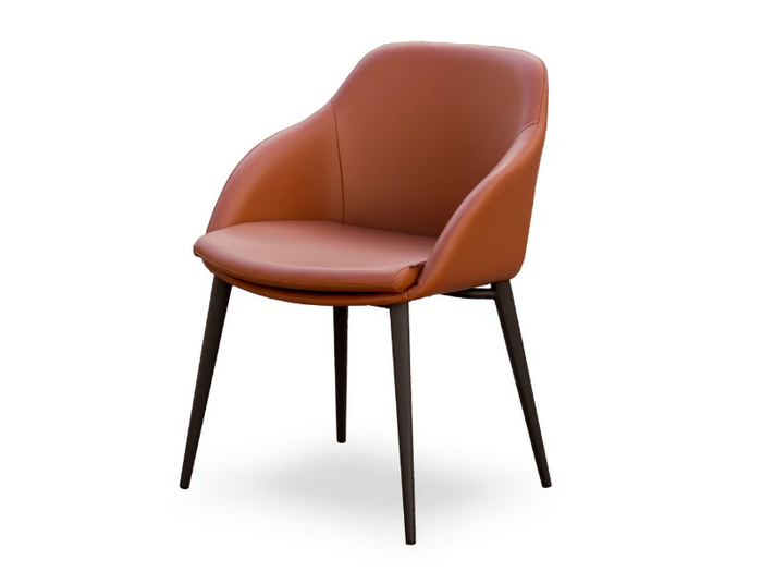 GALERA - Chair with armrests with removable cover with integrated cushion _ DRESSY