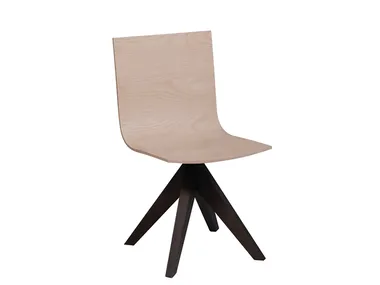 TAIGA B3 - Trestle-based wooden chair _ DRESSY