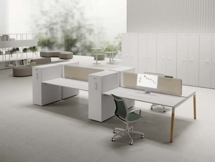 DV802 - Sectional metal and melamine office desk _ DVO