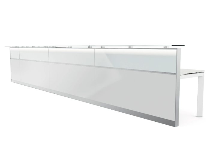 LED - Modular melamine and metal reception desk _ DVO