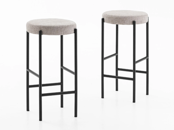 SUPERNOVA - Wooden stool with integrated cushion _ Dall'Agnese