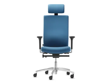 @JUST EVO AJ 4896 - Swivel chair with high, upholstered backrest and neckrest _ Dauphin