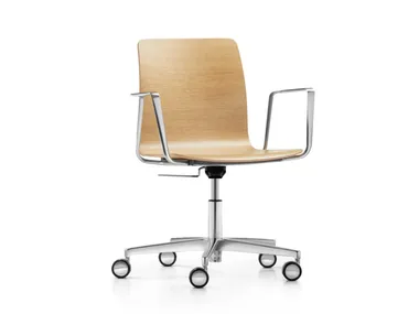 FIORE - Conference and seminar swivel chair with 5-star base _ Dauphin