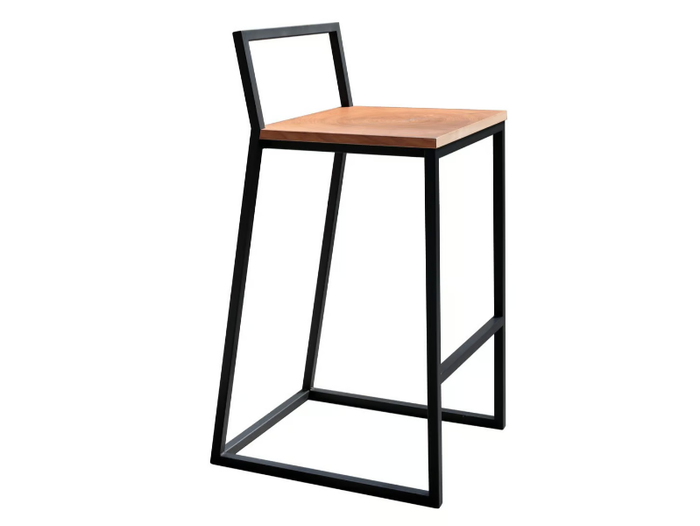 MIO - High metal and walnut stool _ Deodara