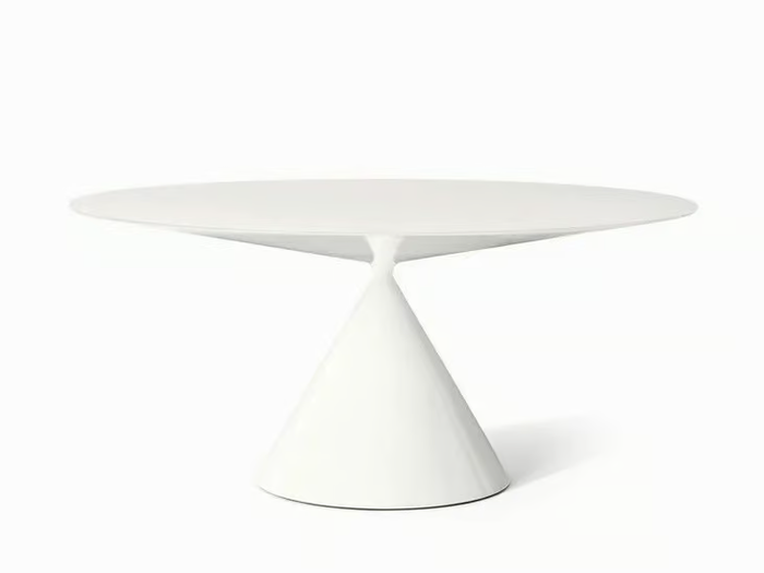 CLAY - Round table with crystal top _ Desalto