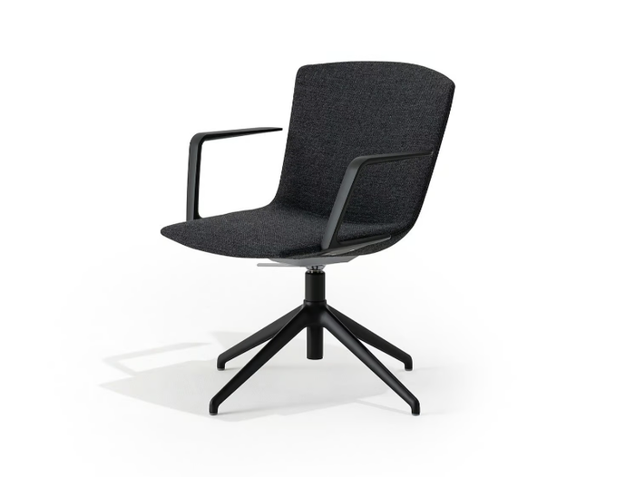 CALUM OFFICE TASK - Swivel trestle-based office chair with armrests _ Desalto