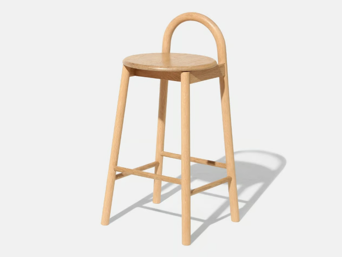 BOBBY - High wooden barstool with footrest _ DesignByThem