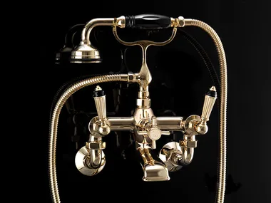 BLACK DIAMOND - 3 hole wall-mounted bathtub mixer _ Devon&Devon