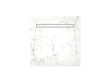 ELEGANCE - Square Carrara marble shower tray _ Devon&Devon