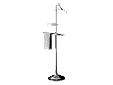 SINGLE - Brass valet stand and towel rack _ Devon&Devon